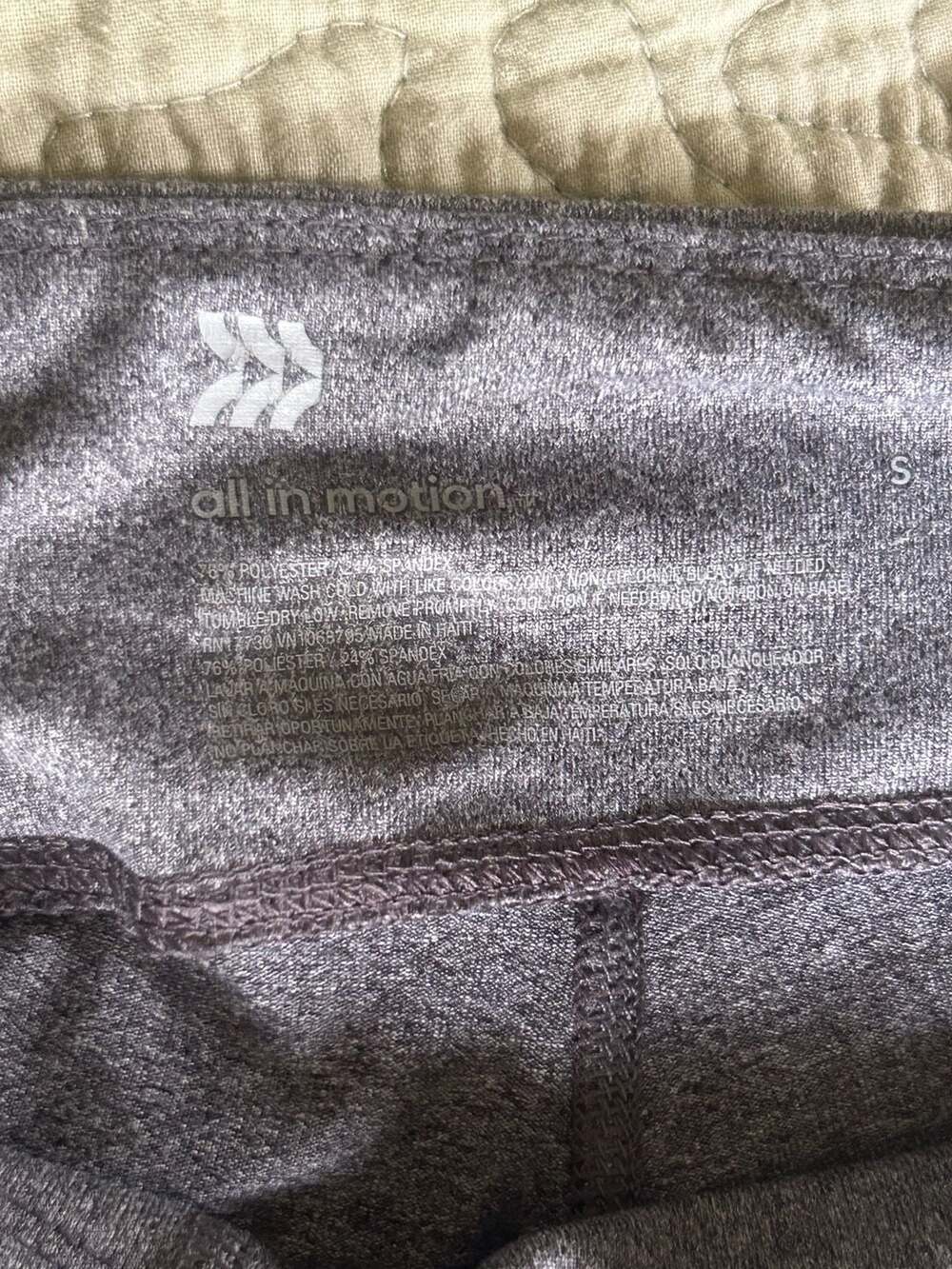 All in Motion Women's High-Waisted Heathered Gray Leggings Size S - Picture 5 of 7